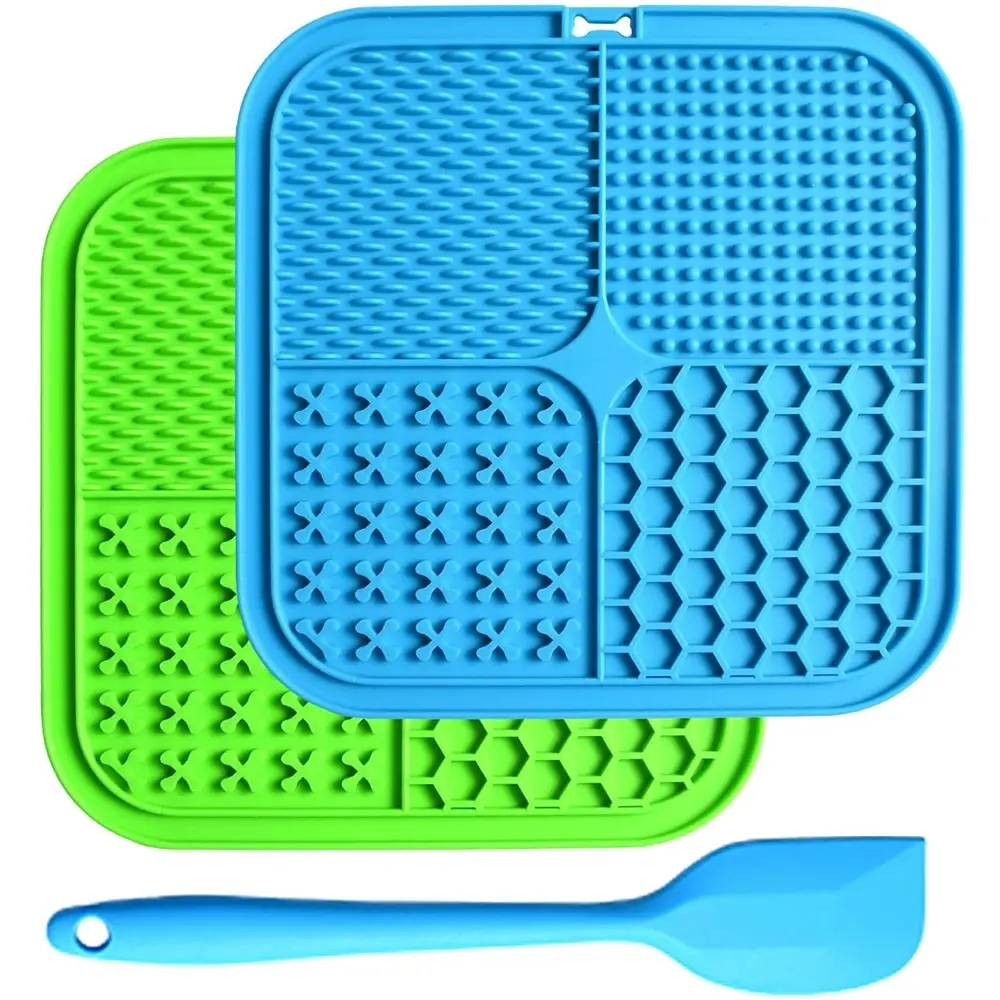 2Pcs Licking Pad with Suction Cups for Dog Anxiety Relief Slow Feeder Dog Bowls - Pets
