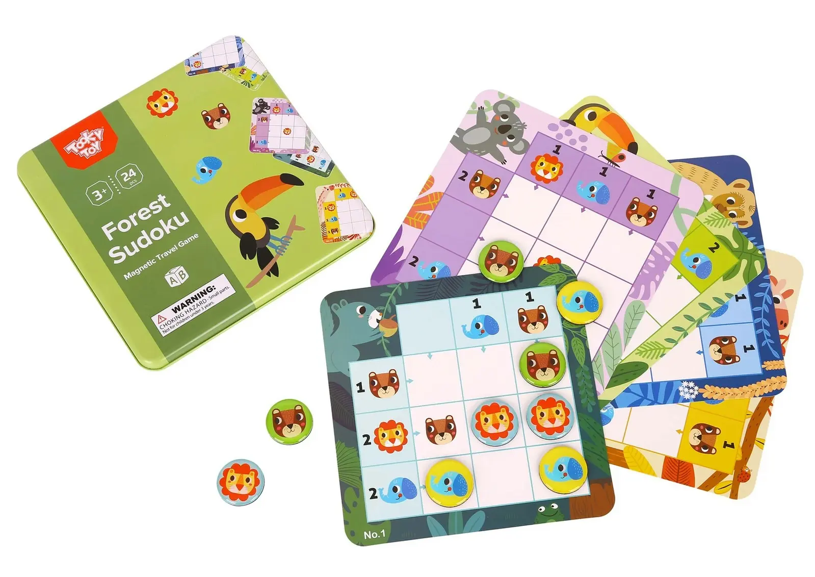 Tooky Toy Kids/Children's Forest Themed Sudoku Tabletop Educational Fun Game 3+ - Toys & Games