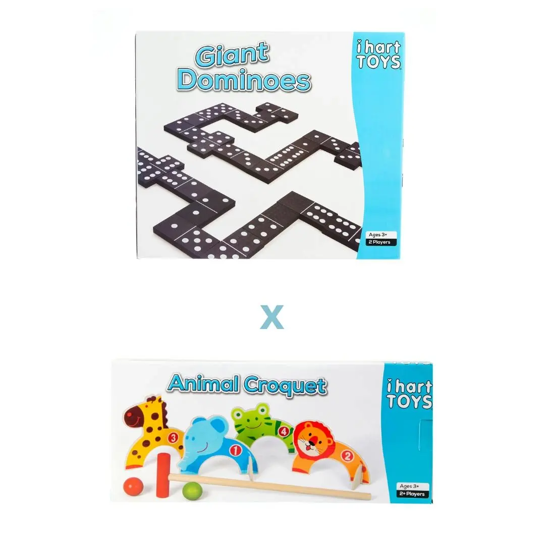 Dominoes and Animal Croquet Bundle Pack - Toys & Games