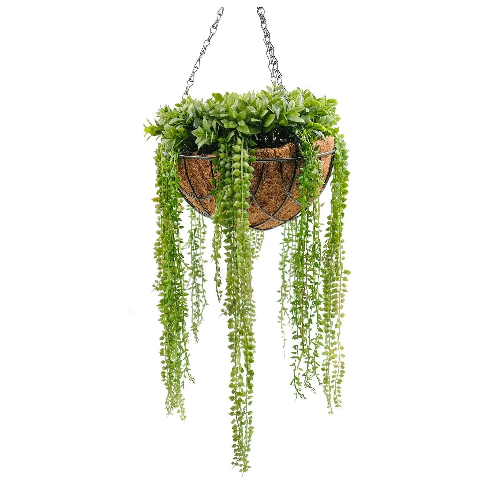 Artificial String Of Pearls with Hanging Basket 50cm - Home & Garden