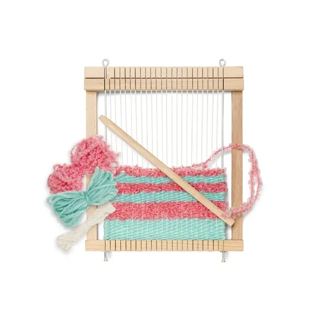 Micki 22cm Wooden Weaving Frame Toy Kids/Children Fun Play Interactive Toy 3y+ - Hobbies