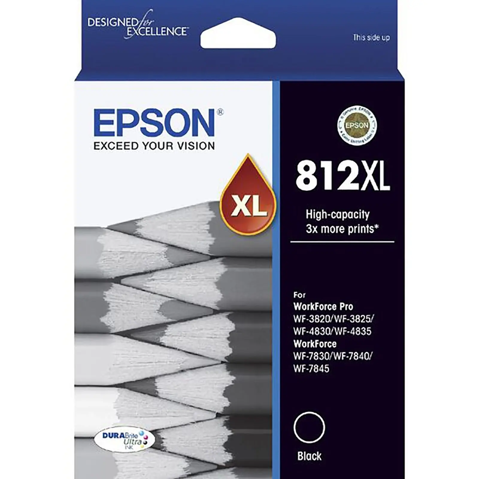 Original Epson 812XL High Capacity Black Ink Cartridge Toner C13T05E192 - Electronics