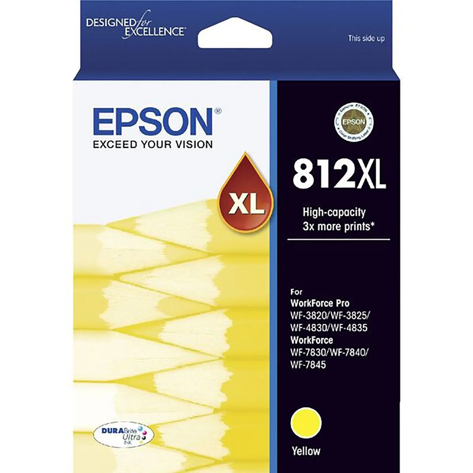 Original Epson 812XL High Capacity Yellow Ink Cartridge Toner C13T05E492 - Electronics