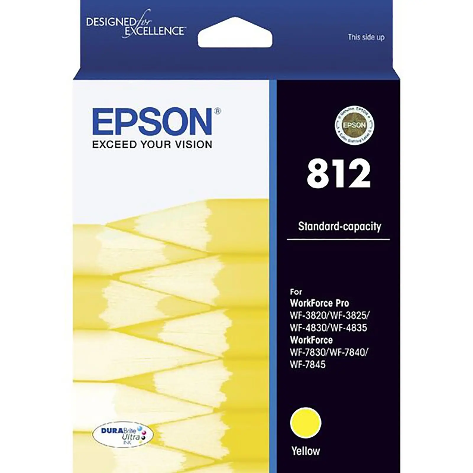 Original Epson 812 Yellow Ink Cartridge Toner C13T05D492 WorkForce Pro - Electronics