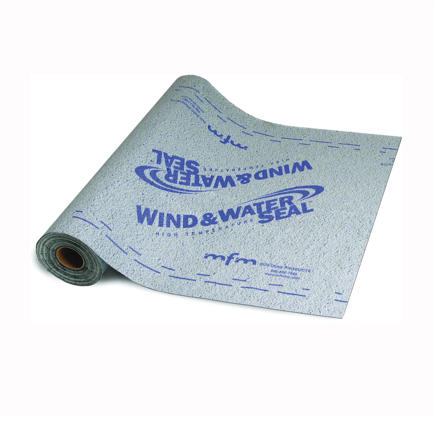 48267 Roofing Underlayment, 67 ft L, 36 in W, Polymer, White - MFM