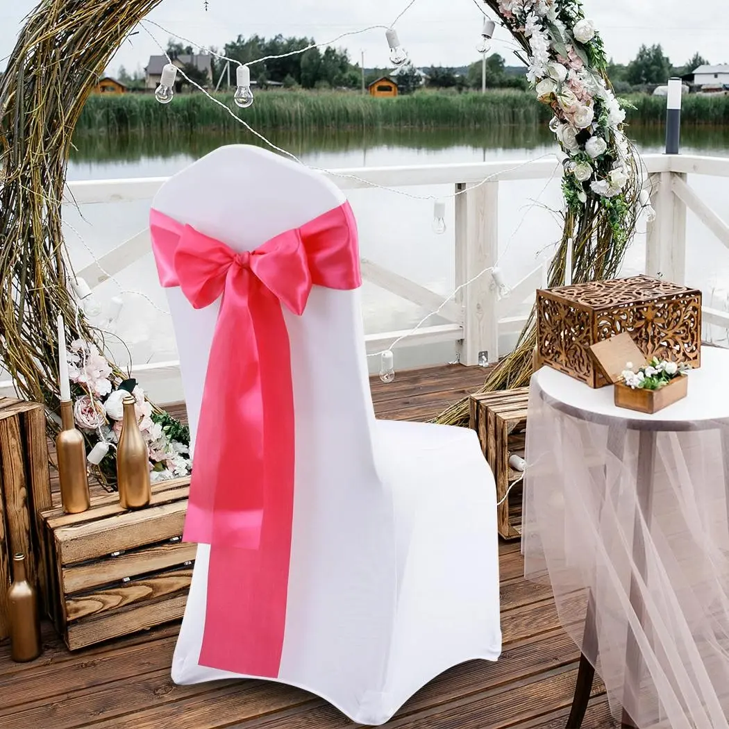 Traderight Group 20x Satin Table Runners Chair Sashes Covers Wedding Party Home Dress Decoration - Hobbies