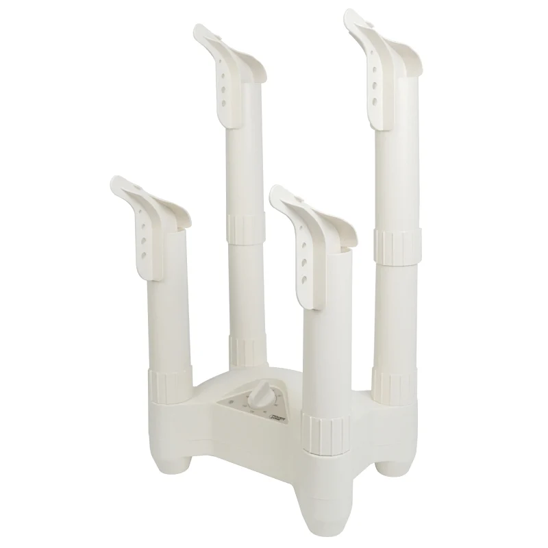 BD001 Electric Boot Dryer, 2 in Dia Dryer Tube, 4-Dryer, 120 V, Polypropylene, Beige