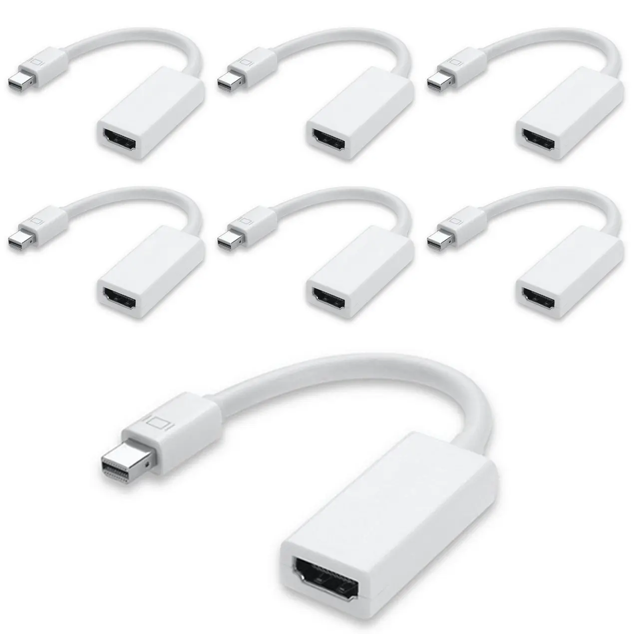 Seven Mini Display Port To Hdmi Female Adaptor Dp Displayport Apple Mac Compatible 7X - Electronics