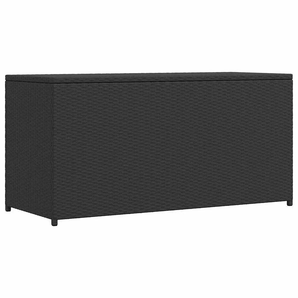 Garden Storage Box Black 120x50x60 cm Poly Rattan 42498 - Furniture