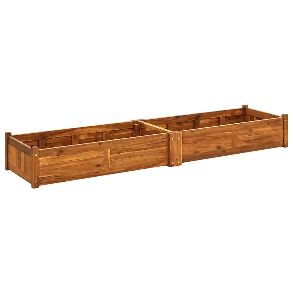 Garden Raised Bed Acacia Wood 200x50x25 cm 42568 - Home & Garden