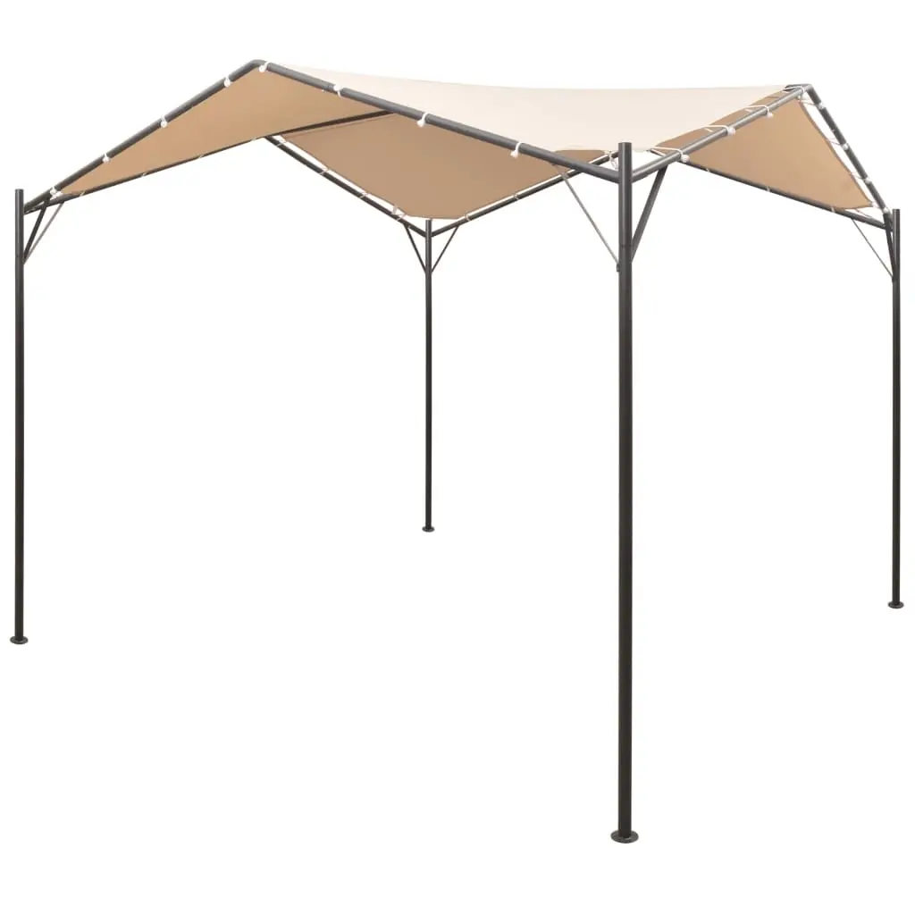 Gazebo Pavilion Tent Canopy 3x3 m Steel Beige 43168 - Home & Garden