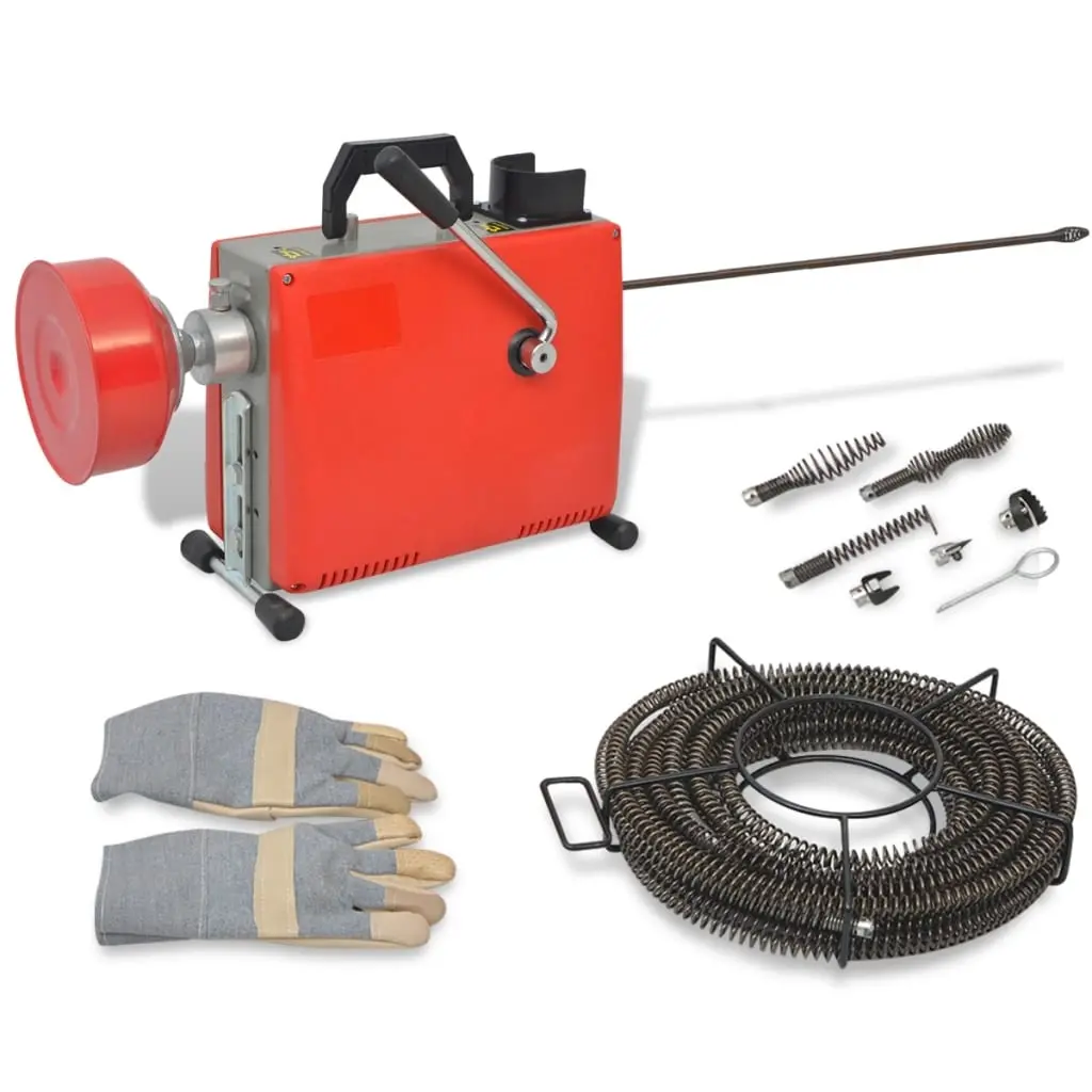 Pipe Cleaning Machine 250 W 15mx16mm 4.5mx9.5mm 141881 - Home & Garden