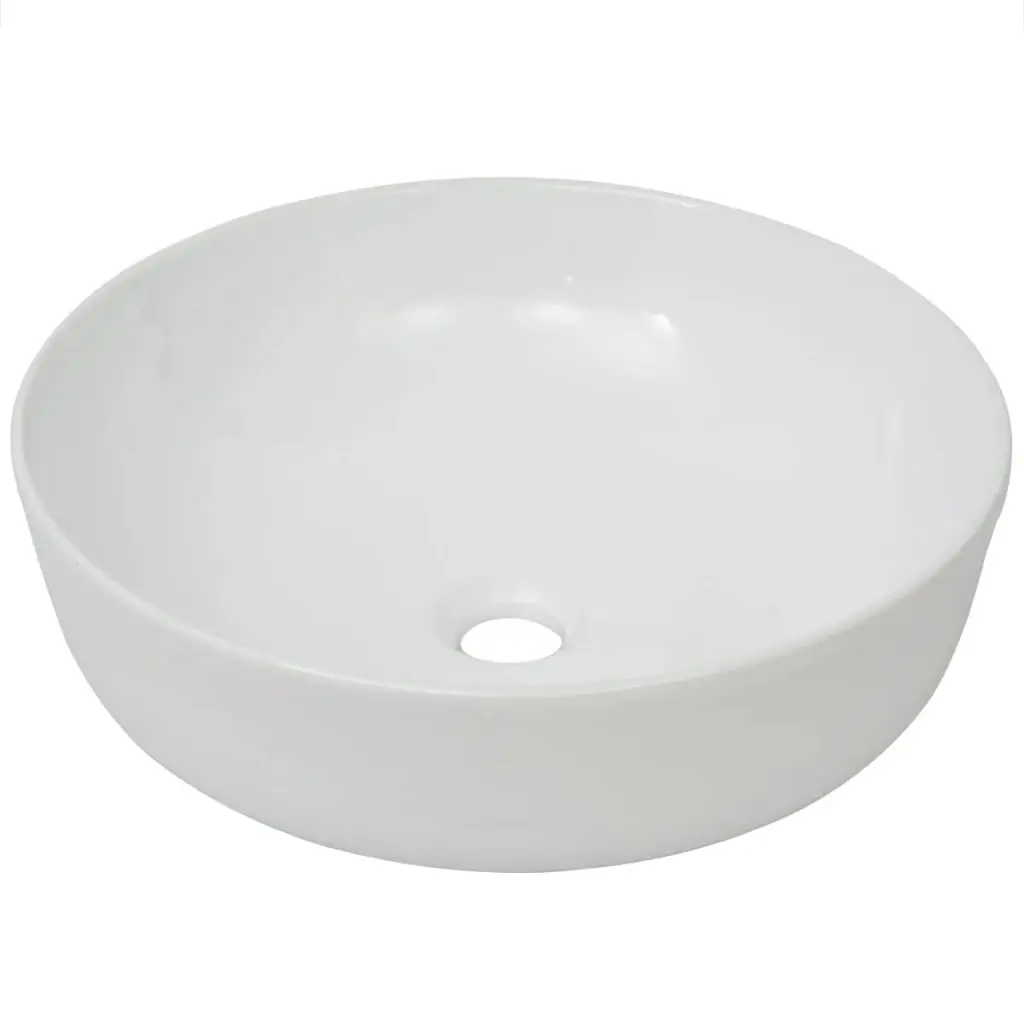 Basin Round Ceramic White 41.5x13.5 cm 142337 - Hardware