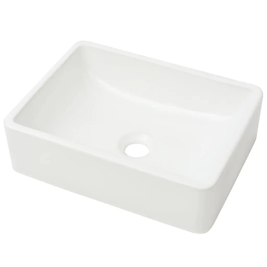 Basin Ceramic White 41x30x12 cm 142339 - Hardware