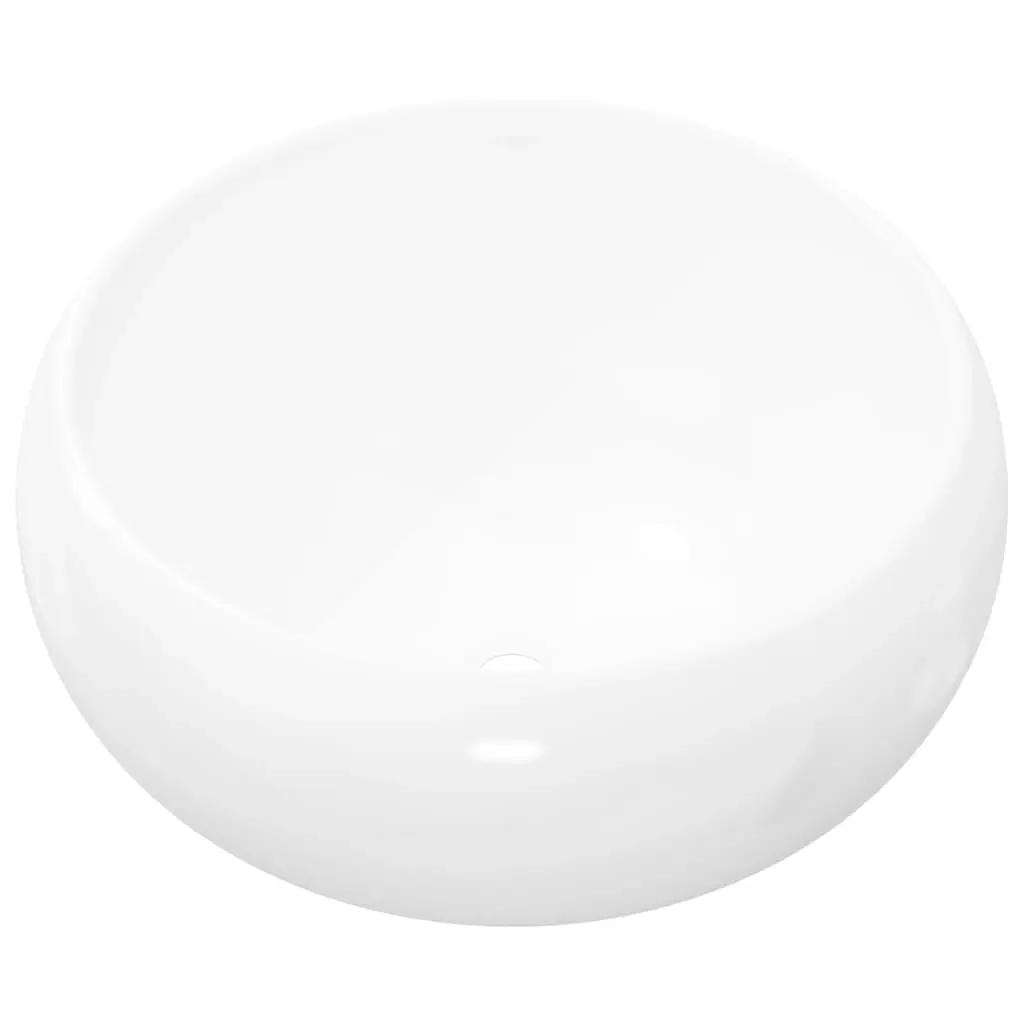 Basin Round Ceramic White 40x15 cm 142340 - Hardware