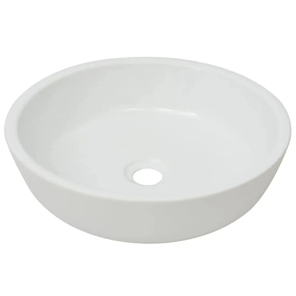Basin Round Ceramic White 42x12 cm 142341 - Hardware