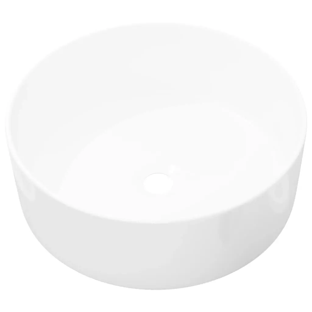 Basin Round Ceramic White 40x15 cm 142342 - Hardware