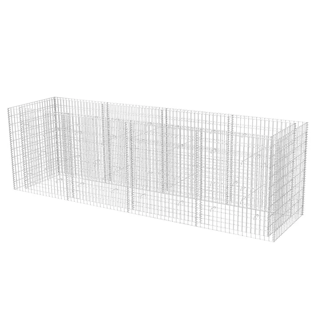 Gabion Raised Bed Steel 360x90x100 cm 142553 - Home & Garden