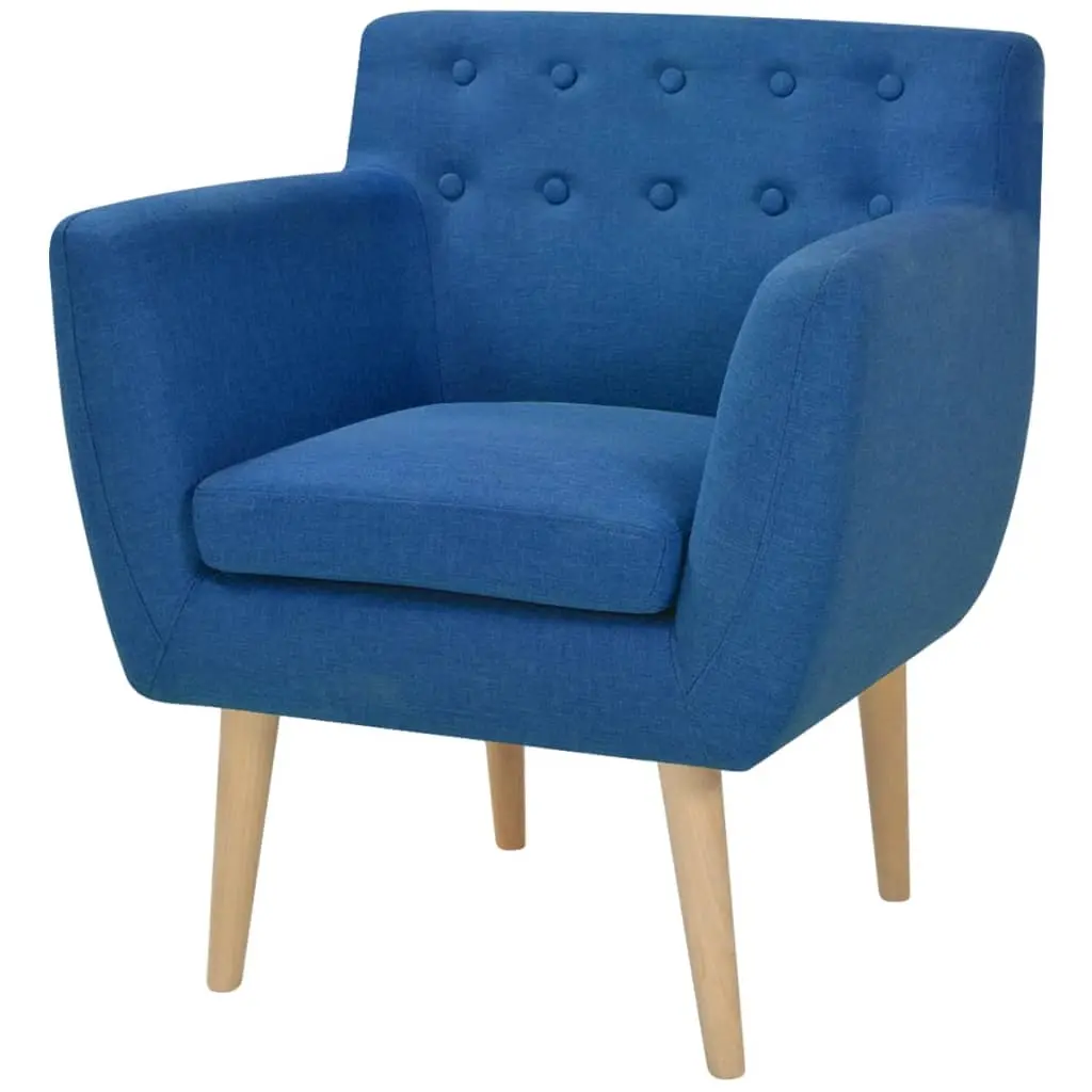 Armchair Blue Fabric 244067 - Furniture