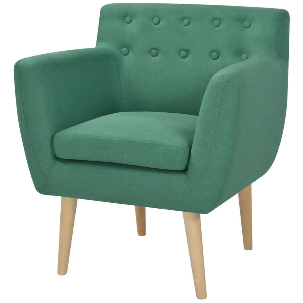 Armchair Green Fabric 244068 - Furniture