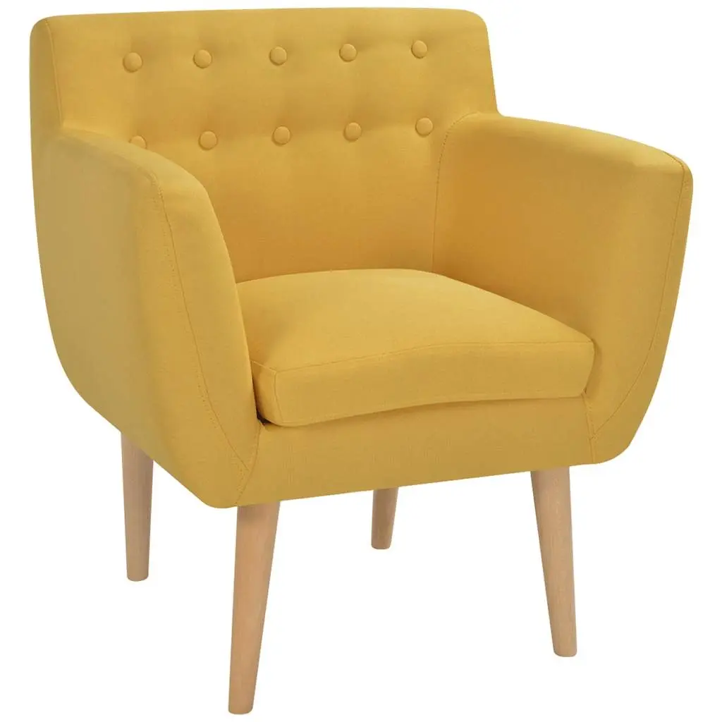 Armchair Yellow Fabric 244069 - Over 40% off Living Room Furniture