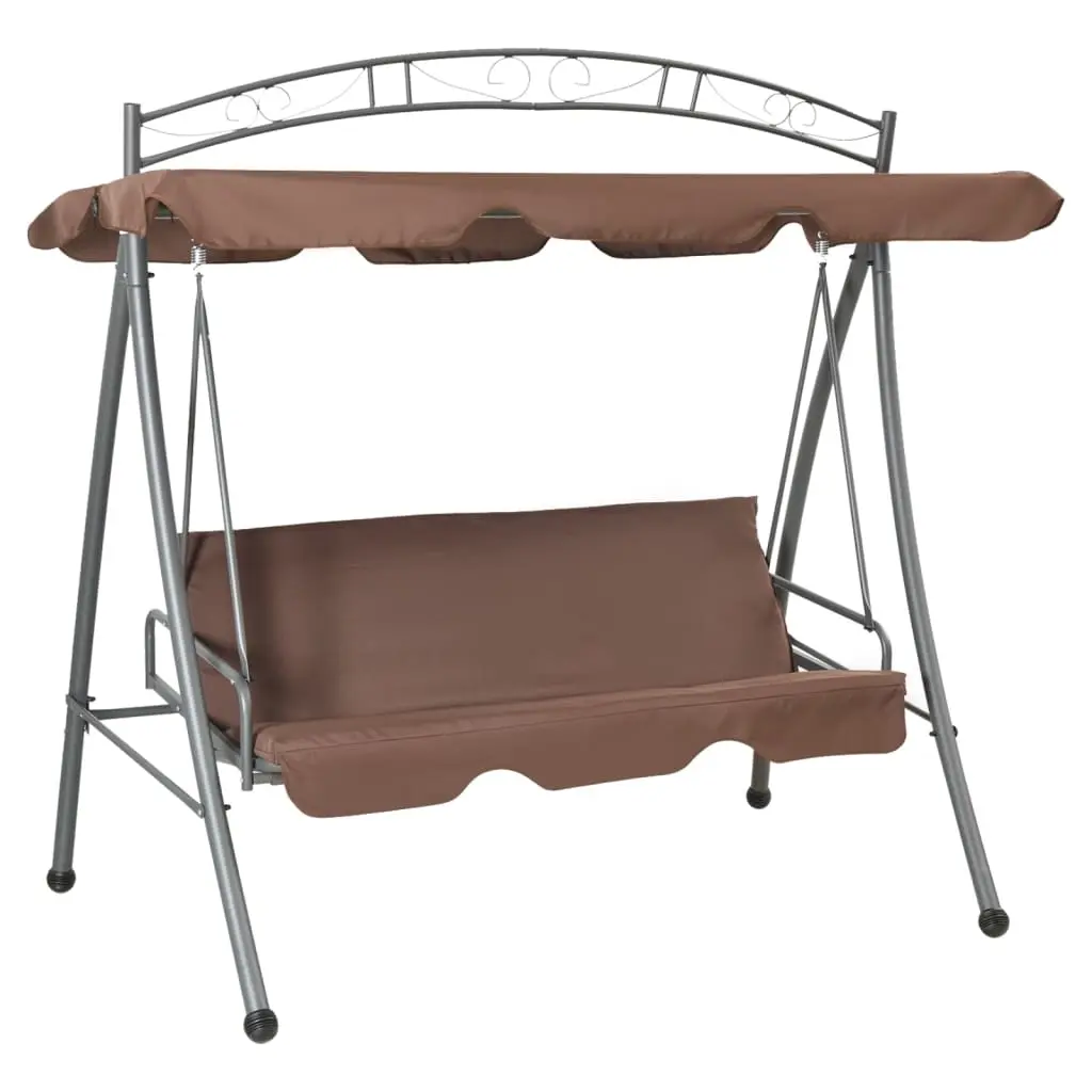 Outdoor Convertible Swing Bench with Canopy Coffee 43242 - Home & Garden