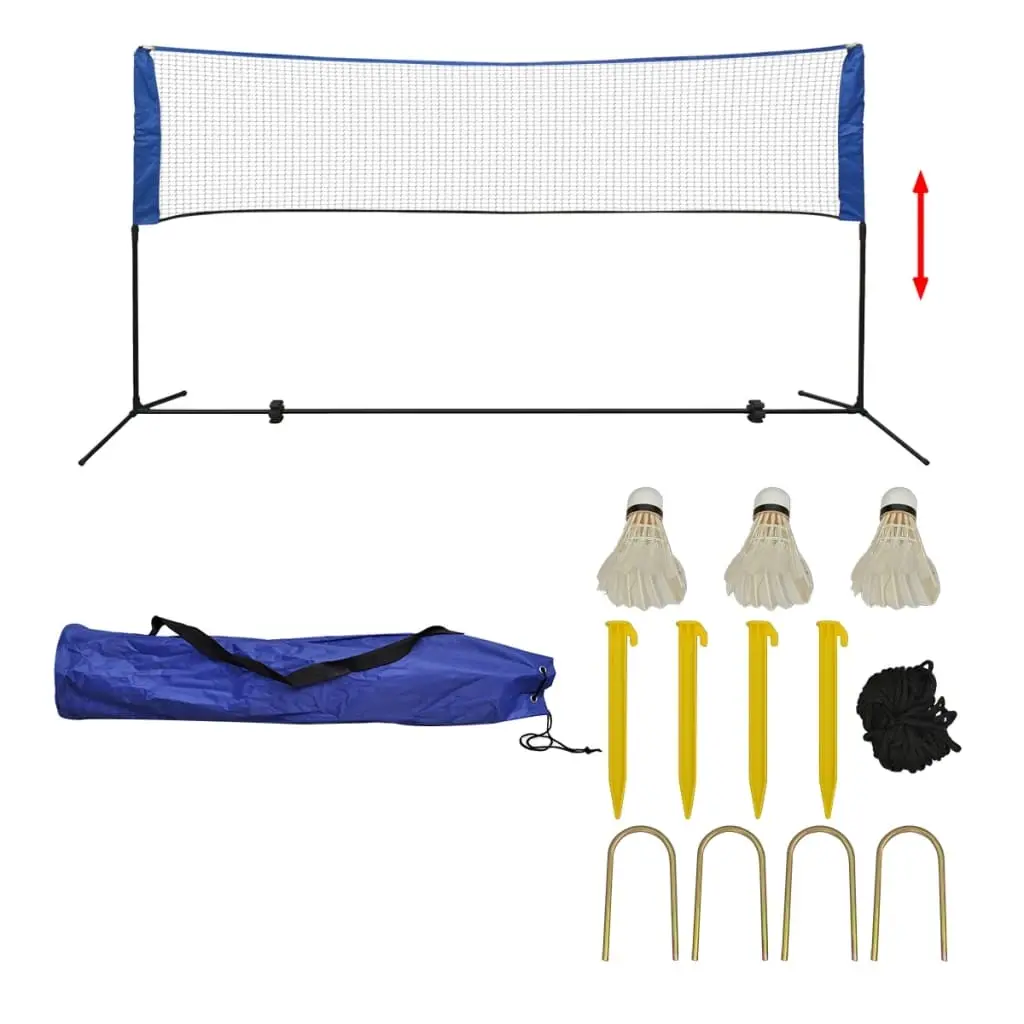 Badminton Net Set with Shuttlecocks 300x155 cm 91307 - Sports & Outdoor