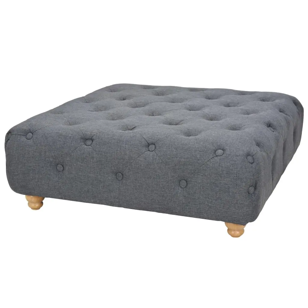 Pouffe Fabric 80x80x30 cm Dark Grey 244704 - Furniture