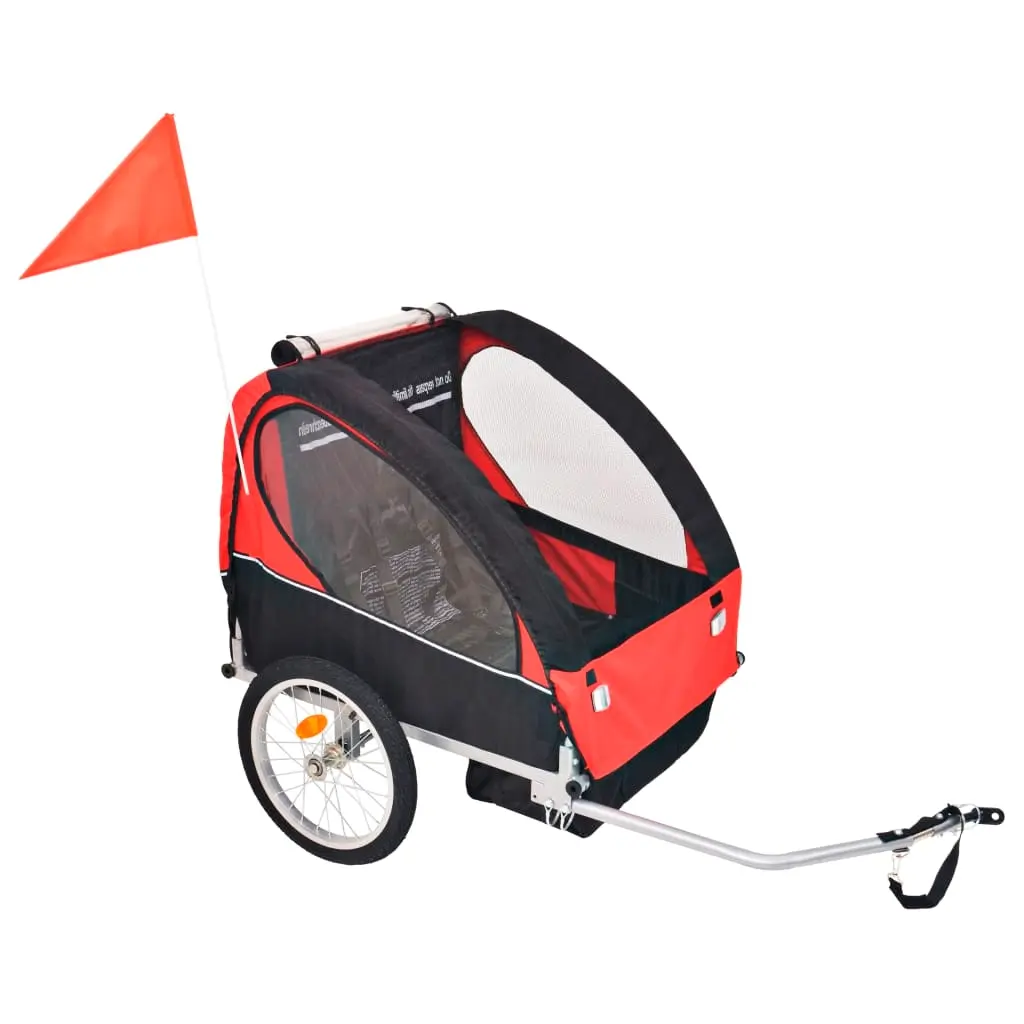 Bike Trailer Red and Black 30 kg 91371 - Sports & Outdoor