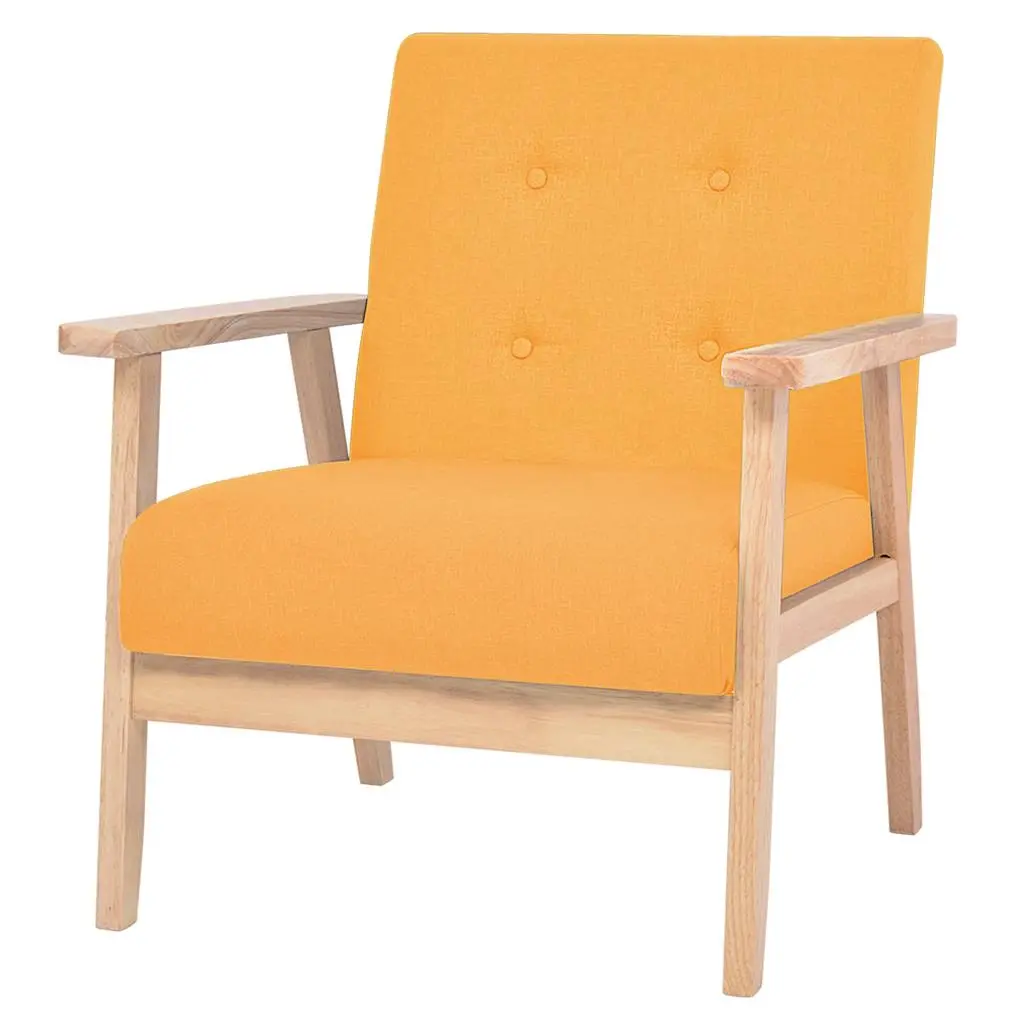 Armchair Yellow Fabric 244657 - Furniture