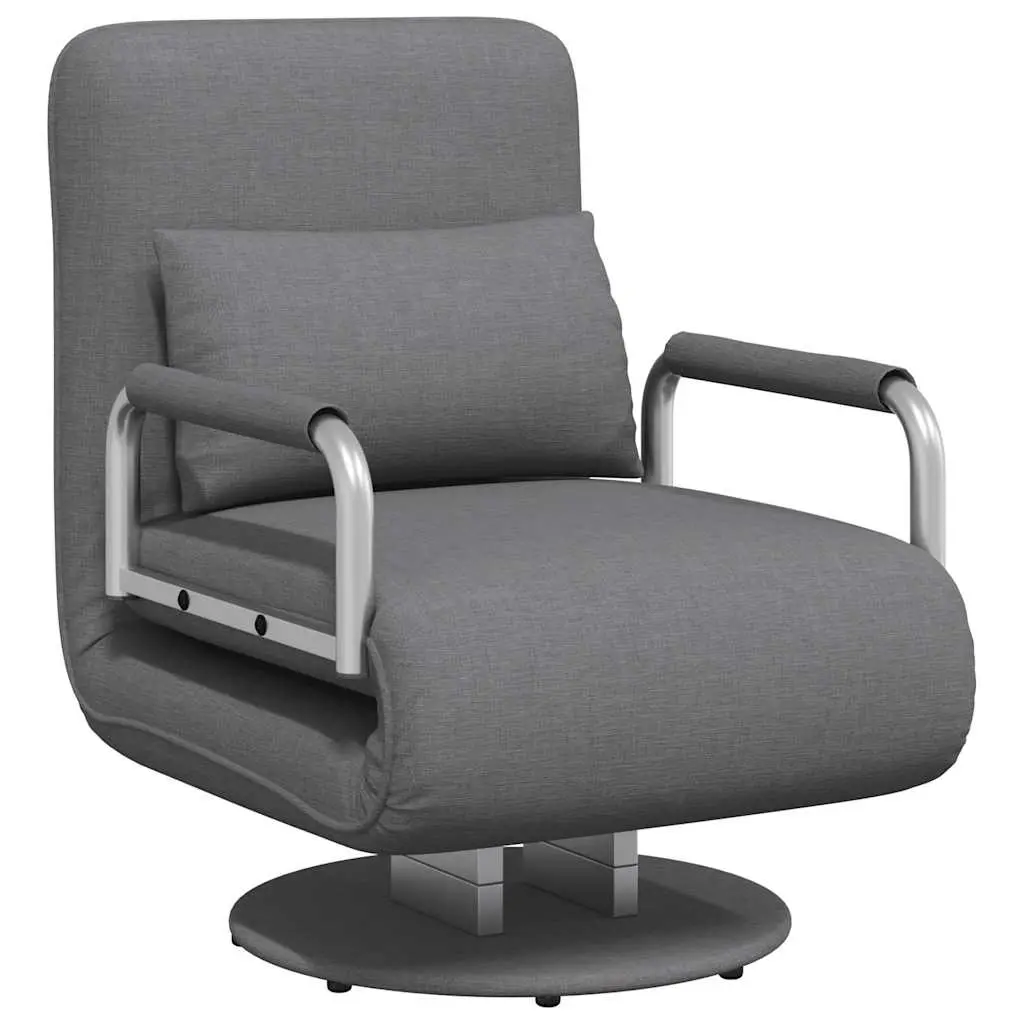 Swivel Chair and Sofa Bed Dark Grey Fabric 244667 - Furniture