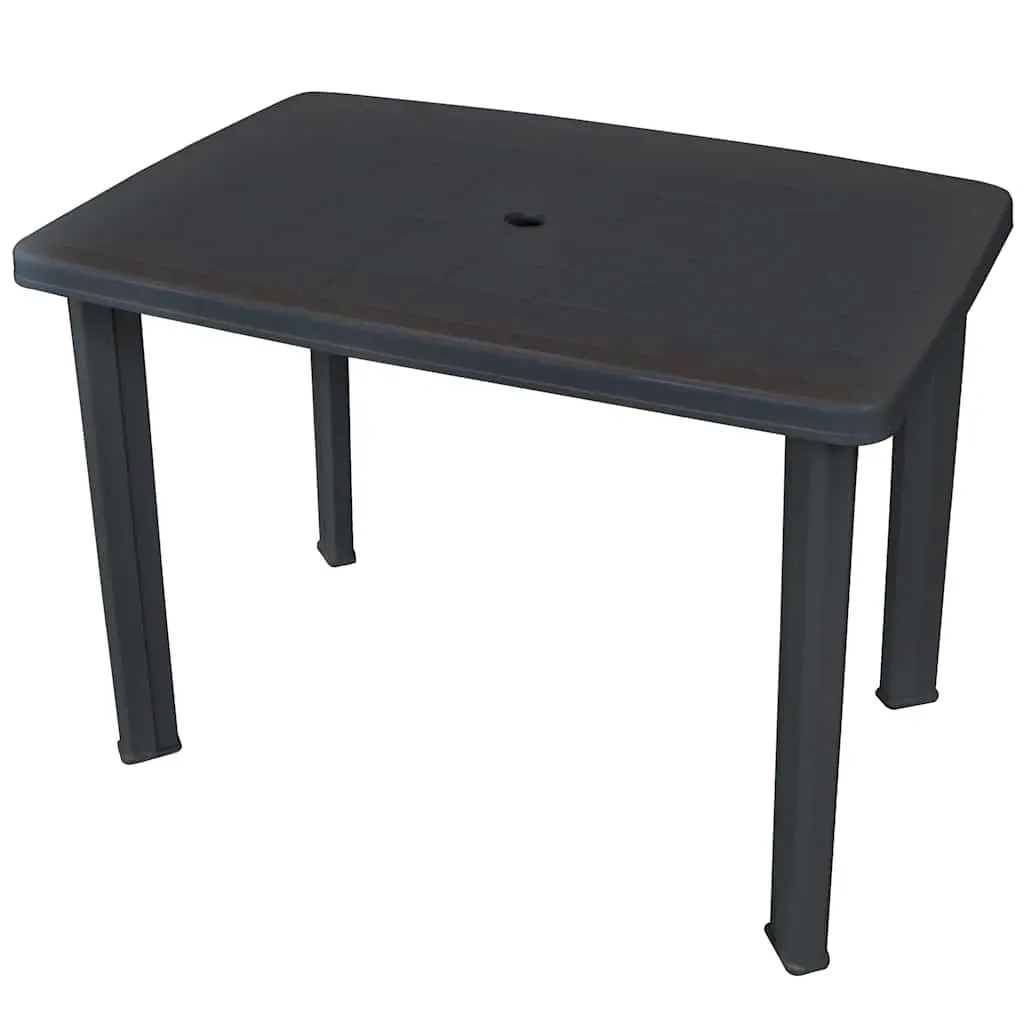 Garden Table Anthracite 101x68x72 cm Plastic 43594 - Up to 65% off Outdoor Furniture