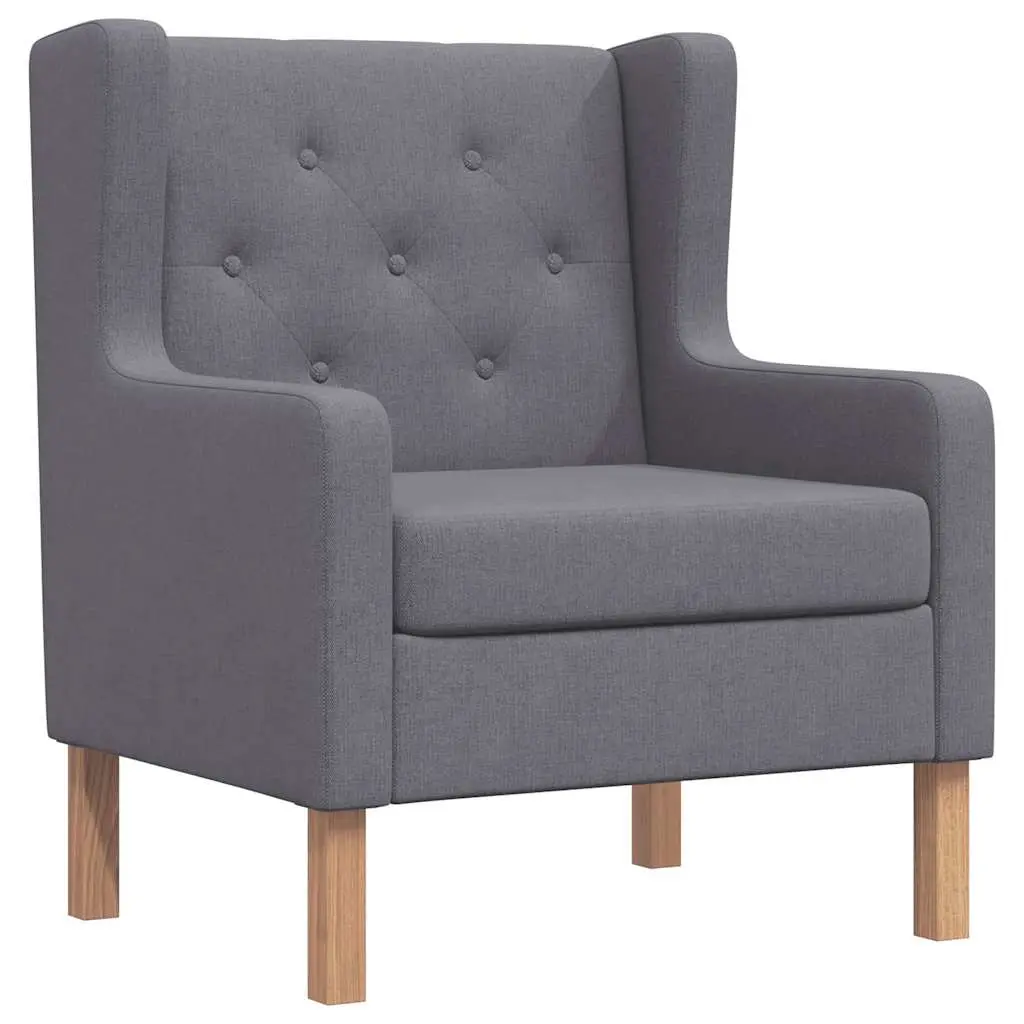 Armchair Grey Fabric 245452 - Furniture