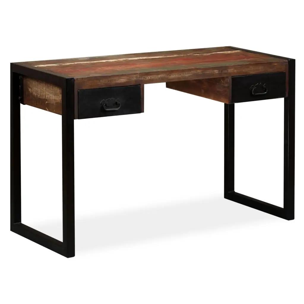 Desk with 2 Drawers Solid Reclaimed Wood 120x50x76 cm 244905 - Save up to 70% Off Office Furniture Specials