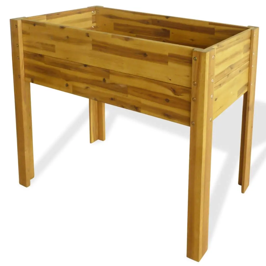 Raised Garden Raised Bed Solid Acacia Wood 43794 - Home & Garden