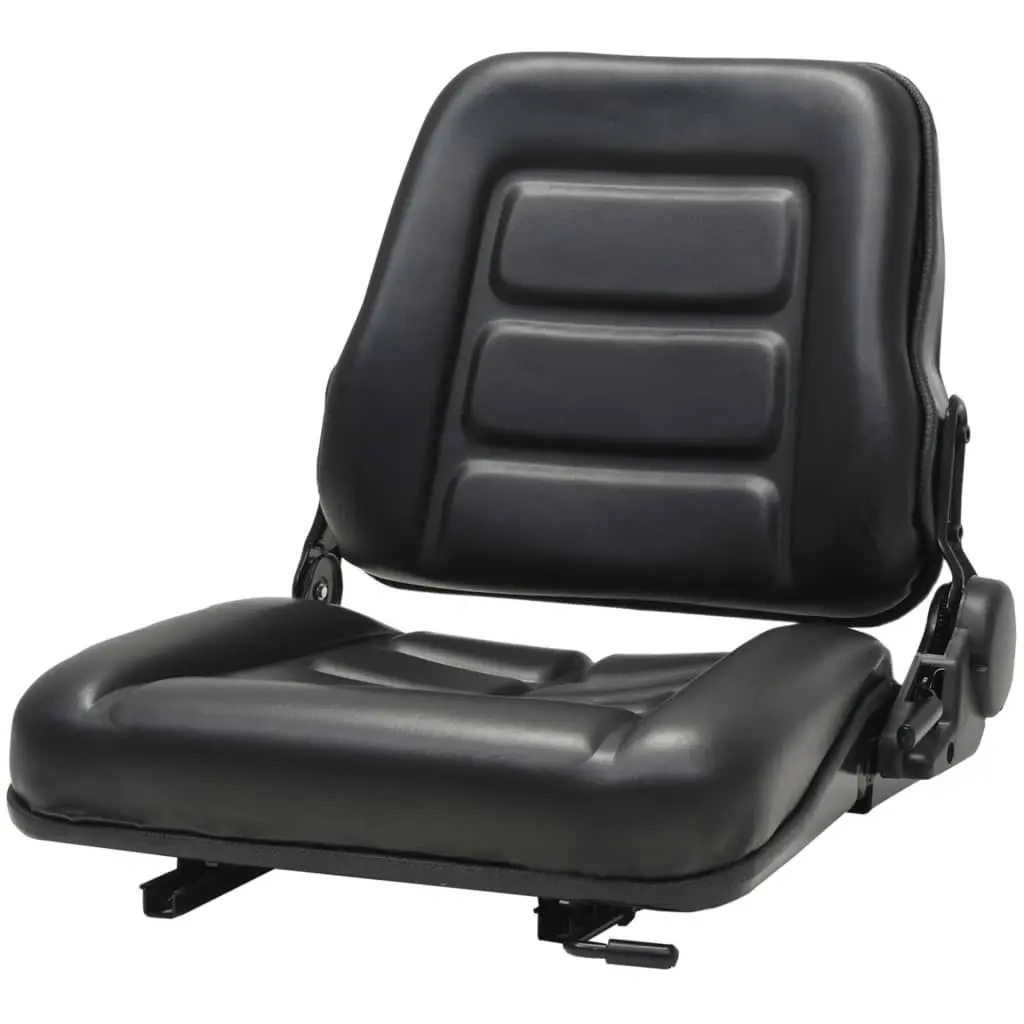 Forklift & Tractor Seat with Adjustable Backrest Black 142318 - Home & Garden