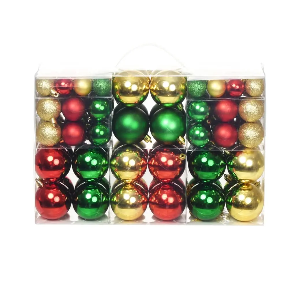 Christmas Balls 100 pcs Red/Gold/Green 245718 - Home & Garden