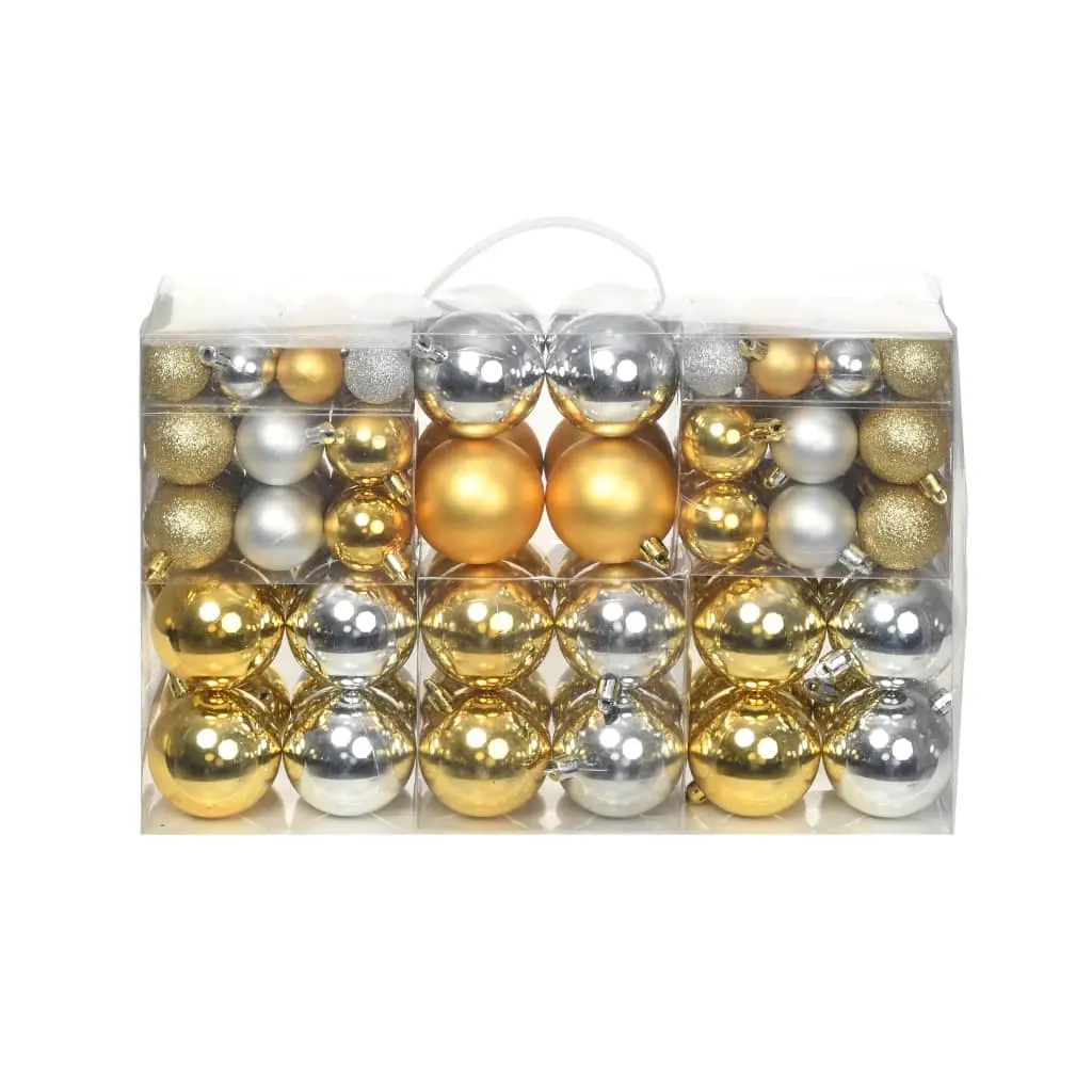 Christmas Balls 100 pcs Silver/Gold 245719 - Home & Garden