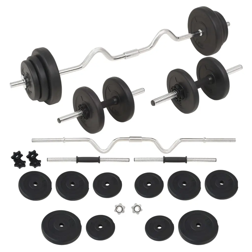 Barbell and Dumbbell Set 30 kg 91401 - Sports & Outdoor