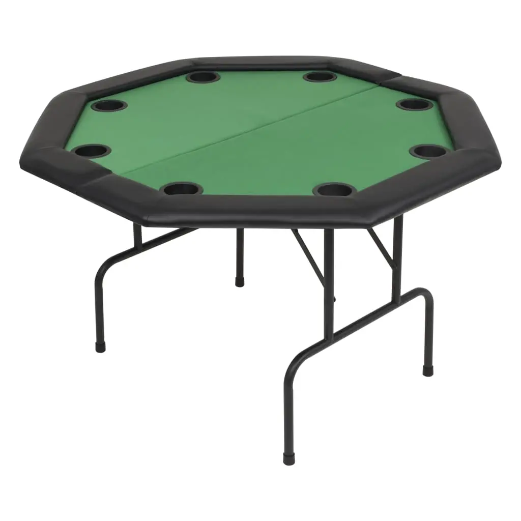 8-Player Folding Poker Table 2 Fold Octagonal Green 80211