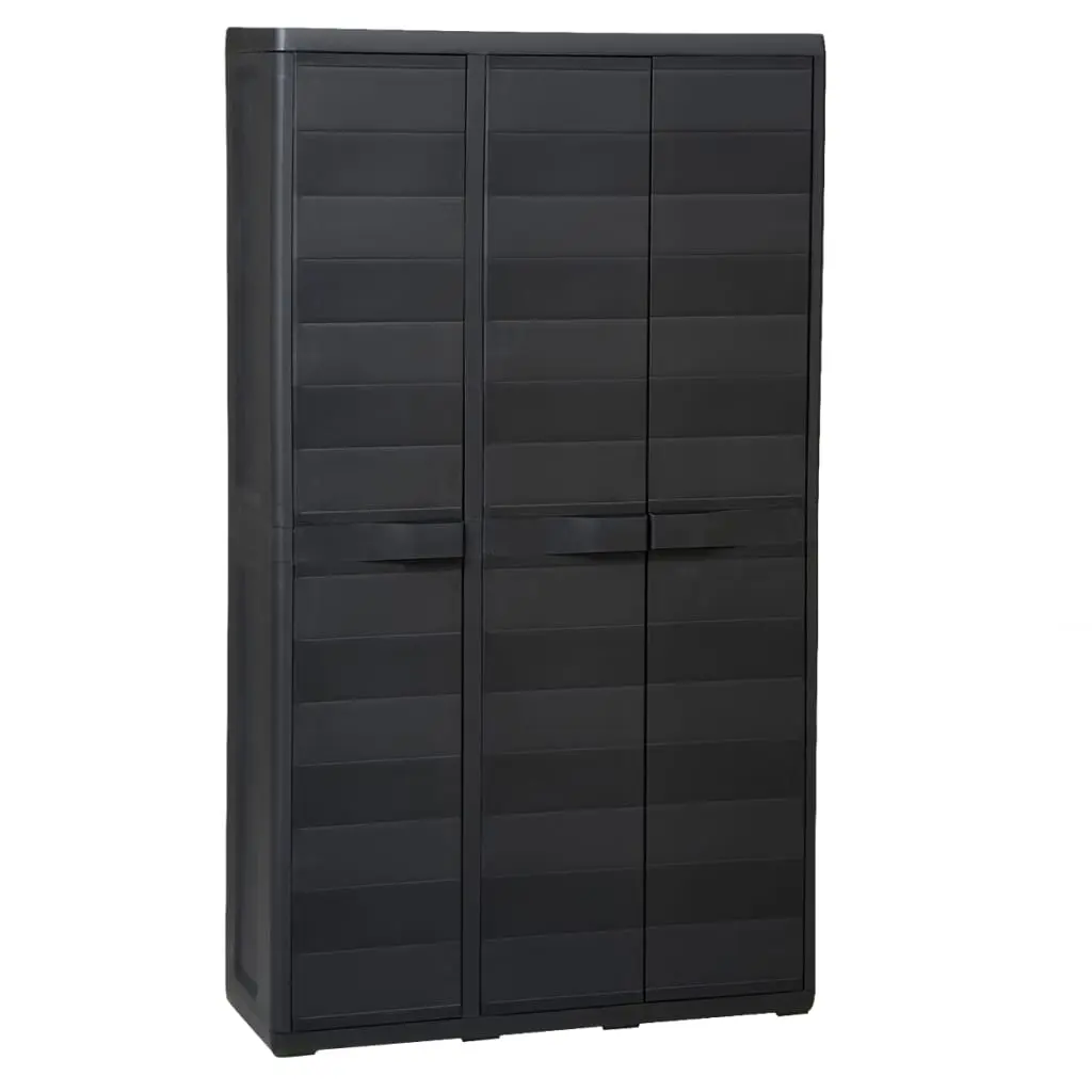 Garden Storage Cabinet with 4 Shelves Black 43700 - Furniture