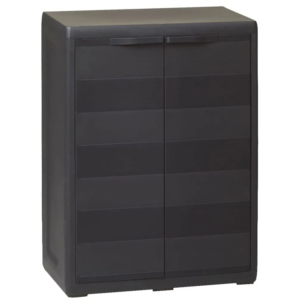 Garden Storage Cabinet with 1 Shelf Black 43706 - Furniture