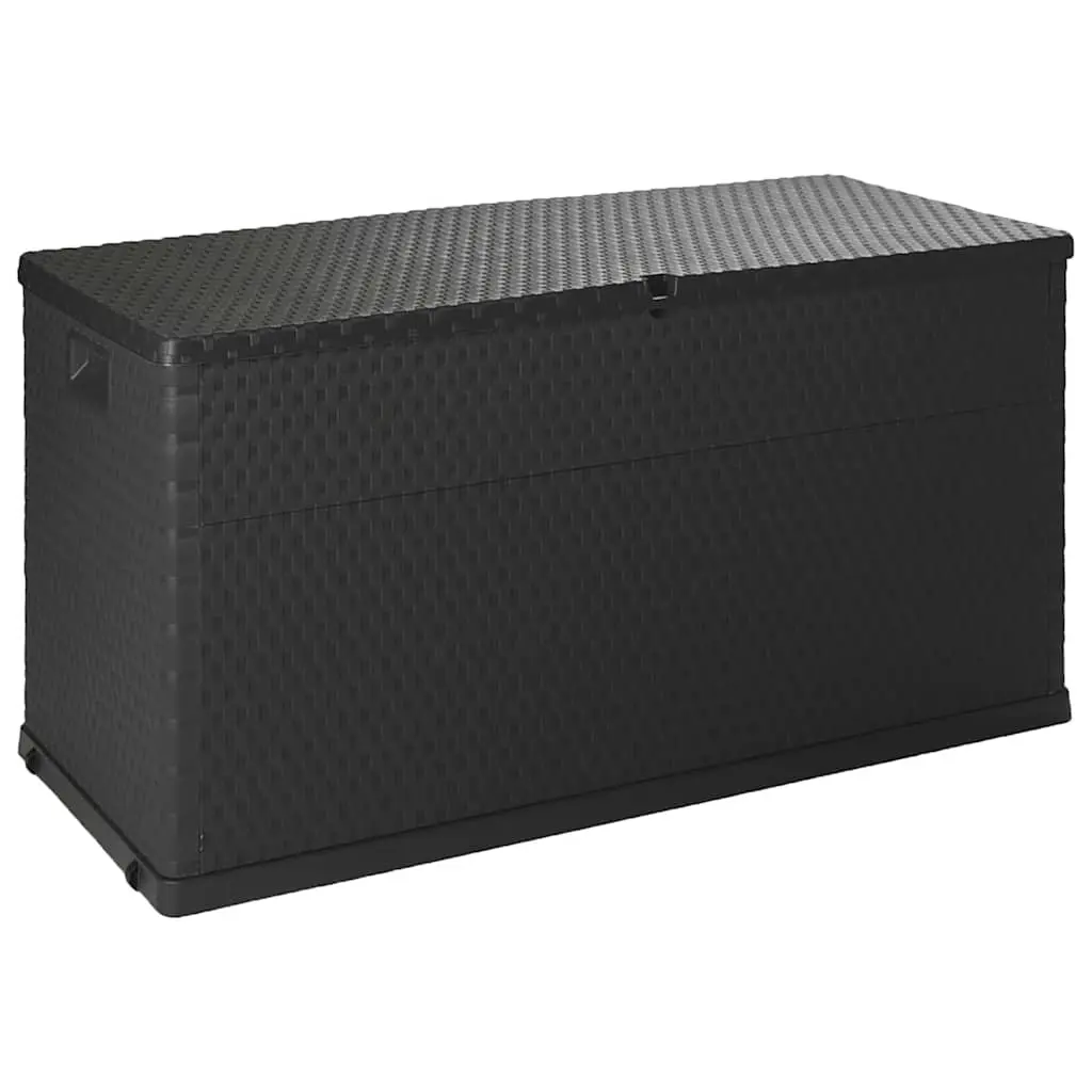 Garden Storage Box Anthracite 120x56x63 cm PP Rattan 43711 - Outdoor Storage Boxes - Up to 60% off