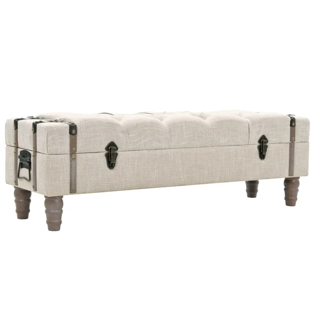 Storage Bench Solid Wood and Steel 111x34x37 cm 245763 - Furniture
