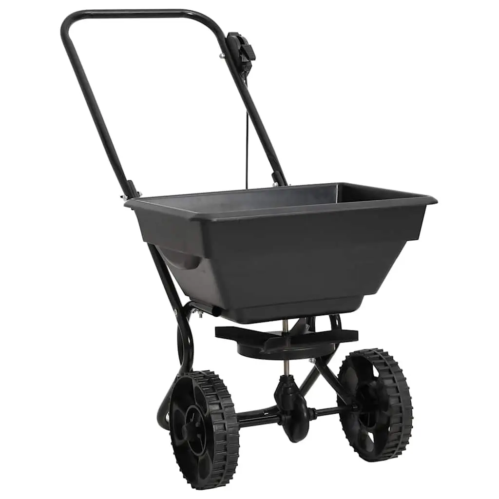 Walk Behind Salt Spreader PVC and Steel 80x46x75 cm 15 L 142965 - Home & Garden