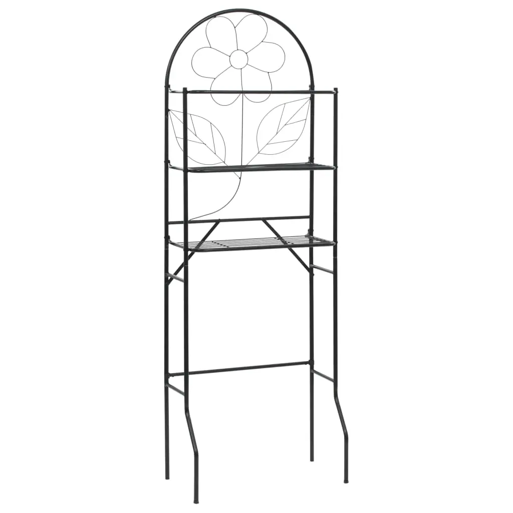 Toilet Rack Black 60x33x174 cm 246722 - Home & Garden