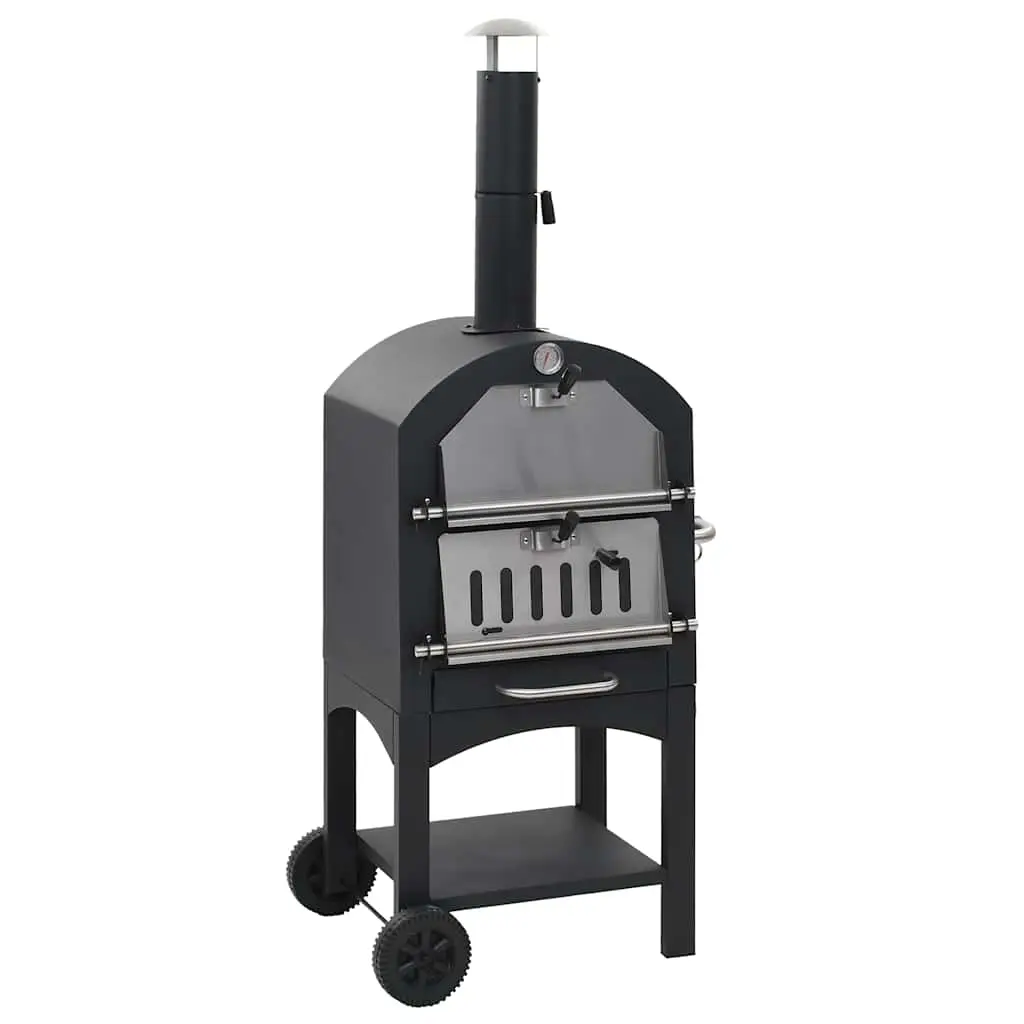 Charcoal Fired Outdoor Pizza Oven with Fireclay Stone 44279 - Home & Garden