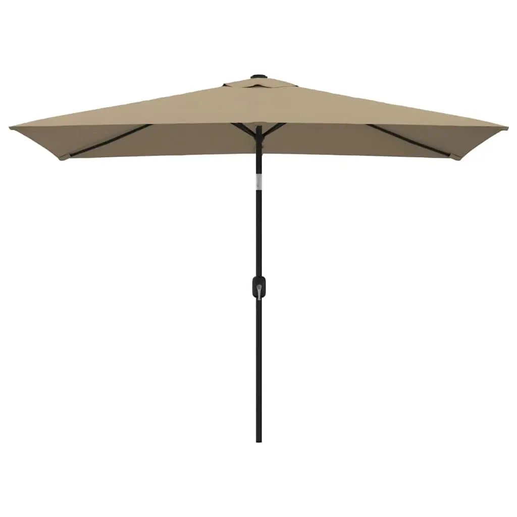 Garden Parasol with Metal Pole 300x200 cm Taupe 44502 - Home & Garden