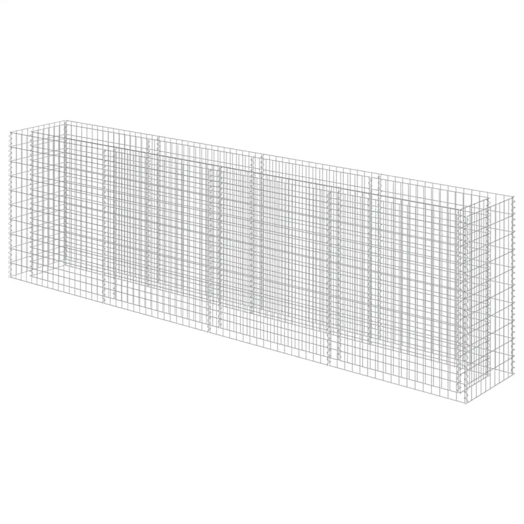 Gabion Raised Bed Galvanised Steel 360x50x100 cm 143560 - Home & Garden