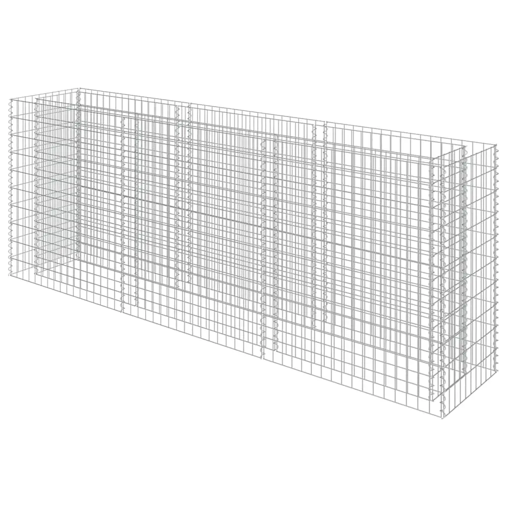 Gabion Raised Bed Galvanised Steel 270x50x100 cm 143562 - Home & Garden